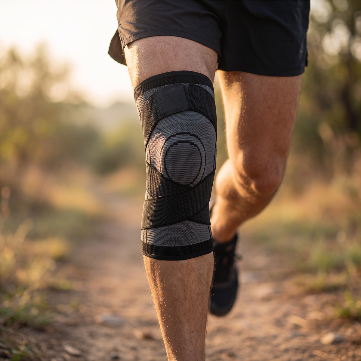 Wearing the Voria Stride brace while running